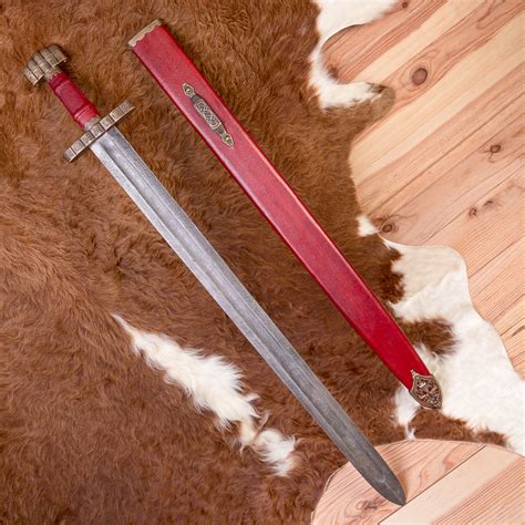 Hedeby Damascus Viking Sword With Scabbard Skullvikings
