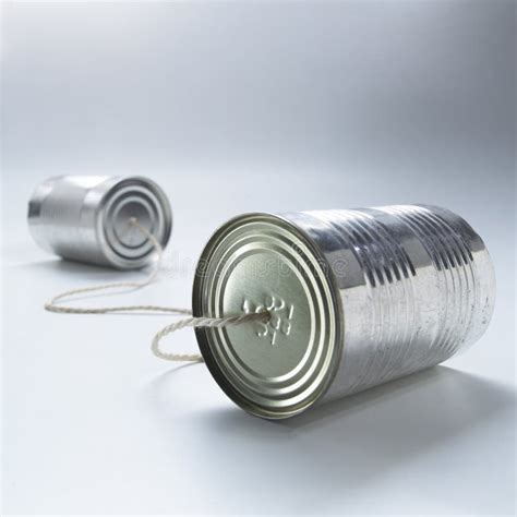 Two Cans And A String Telephones Stock Image Image Of Cell Connect