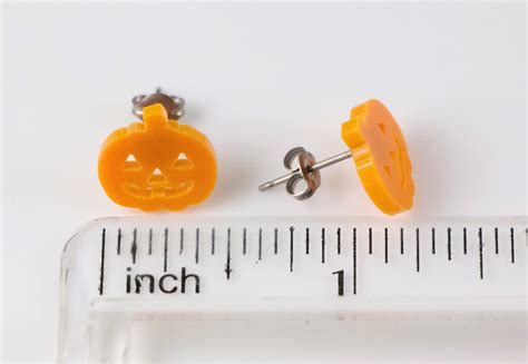 Pumpkin Studs Pumpkin Earrings Pumpkin Jewelry Halloween Etsy