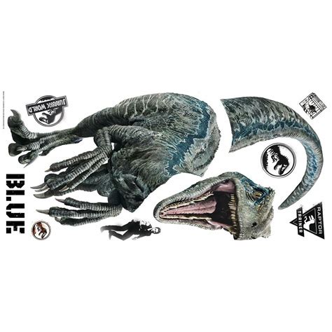 Jurassic World 2 Blue Velociraptor Giant Wall Decals