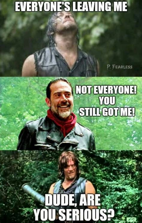 Daryl And Negan Walking Dead Funny Walking Dead Memes Walking Dead Fan