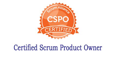 Certified Scrum Product Owner Cspo Certification Training