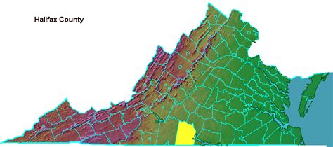 Halifax County Geography Of Virginia