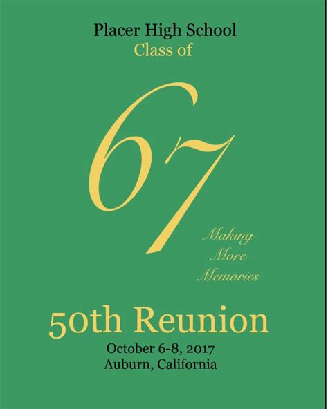 Placer High School Class Of 67 50th Reunion De 50th Reunion Committee