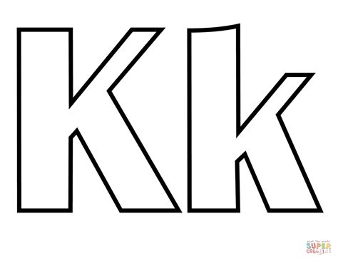 Classic Letter K coloring page  Free Printable Coloring Pages
