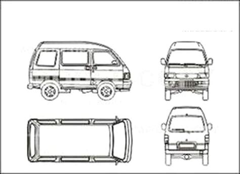 Daihatsu Hijet Combi D Drawing Blueprints Model COPY
