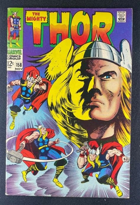 Thor 1966 158 Vf 80 Origin Of Thor Retold Jack Kirby Cover And Art