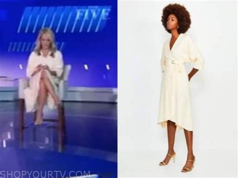 The Five October 2020 Dana Perinos Ivory Wrap Dress Shop Your Tv