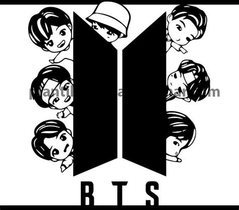 BTS Logo Y Cantantes Animados Vector Plantillas Para Sublimar
