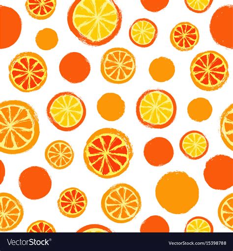 Oranges Background Painted Pattern Royalty Free Vector Image