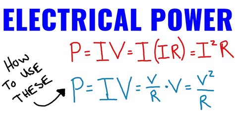 How To Use The Electrical Power Formula In Physics Class Youtube