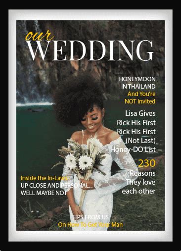 Personalized Magazine Cover Anniversary Photo Frame