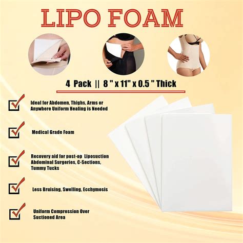 Buy 4 Pack Lipo Foam Board Post Surgery Ab Board Use After