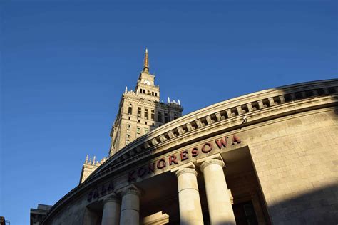 Palace Of Culture And Science Walking Warsaw