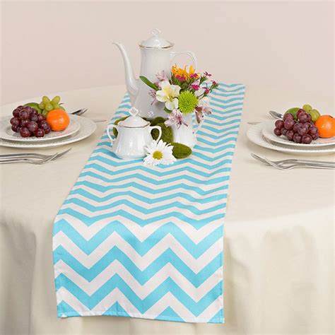 Light Turquoise Chevron Table Runners For By Thepreppyowlboutique 11