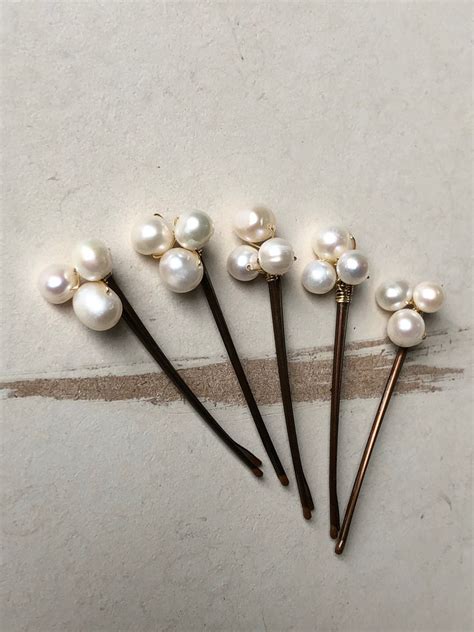 Ivory Pearl Decorative Bobby Pins 3 Casual Bobby Pins Etsy