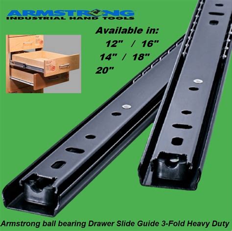 Armstrongsunrise Ball Bearing Drawer Slide Guide 3 Fold Heavy Duty