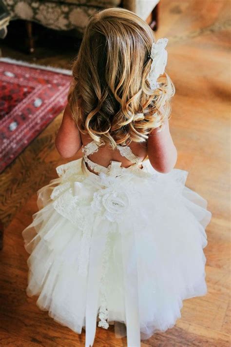 Flower Girl Dress Lace Tutu Style Soft Ivory 2148324 Weddbook