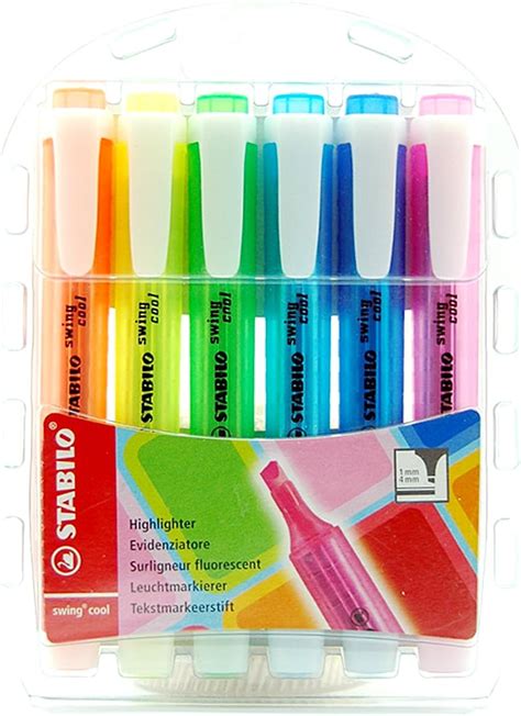 Stabilo Swing Cool Highlighter Assorted Colour Pack Of 6
