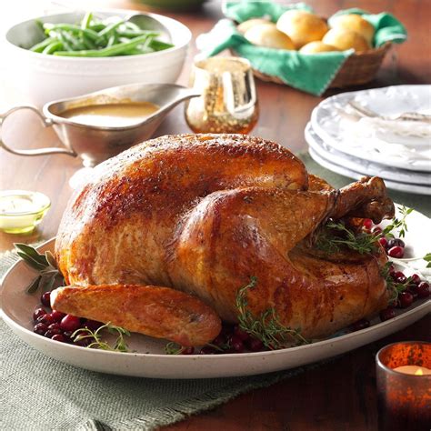 Traditional christmas dinner main courses include rich and heavy dishes like roasts, turkey, and beef wellington. Roasted Sage Turkey with Vegetable Gravy Recipe | Taste of ...