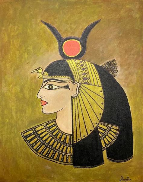 Ancient Egyptian Goddess Isis Painting By Almisfita Art Saatchi Art