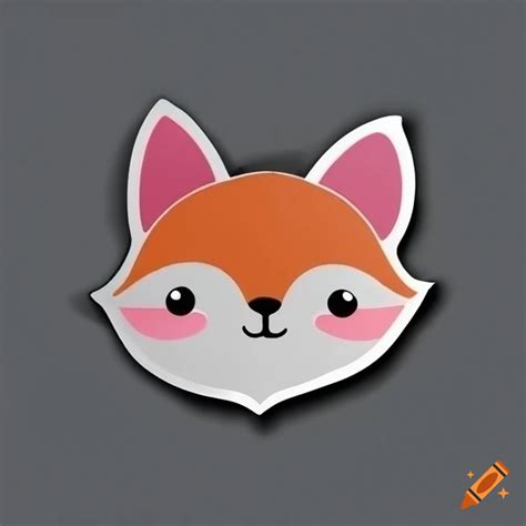 Cute Fox Face Sticker