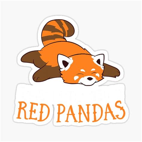 Red Panda Love Easily Distracted Red Sticker For Sale By Venommancer