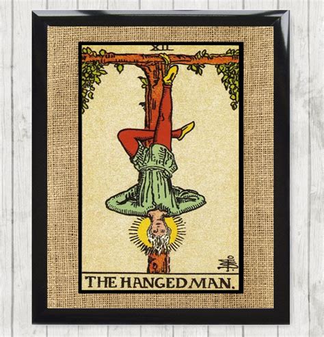 Art Print Tarot Card The Hangman Major Arcana Pittura Etsy