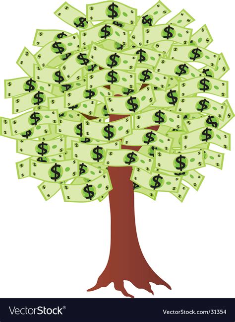 Are you searching for money plant png images or vector? Money tree with dollars Royalty Free Vector Image
