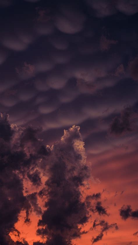 Download Wallpaper 1080x1920 Clouds Sky Night Dark Porous Samsung