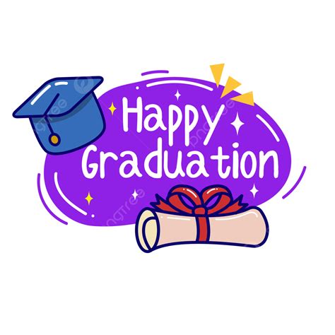 Graduation Sticker Vector Png Images Happy Graduation Sticker Vector