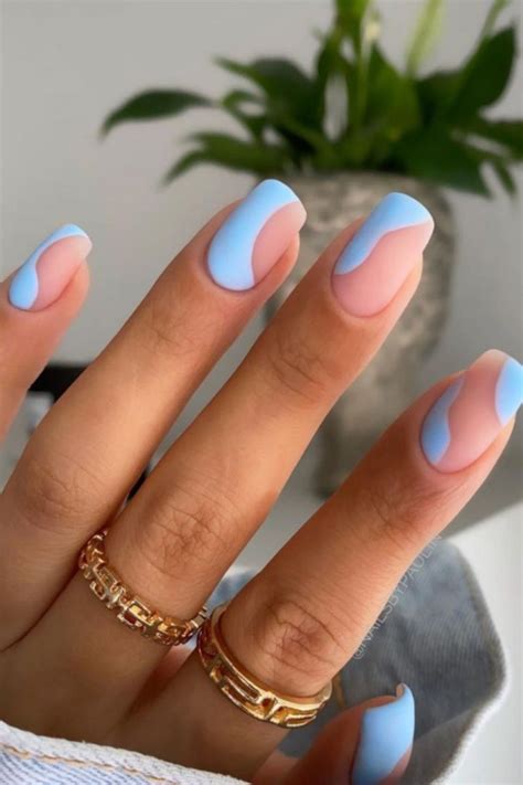 Simple Nail Designs 2021 35 Easy Acrylic Blue Nail Ideas In Different