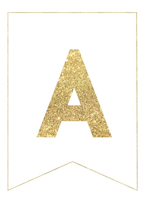 Gold Free Printable Banner Letters Paper Trail Design Free