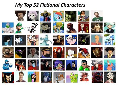 My Top 52 Fictional Characters By Luigiguy54 On Deviantart