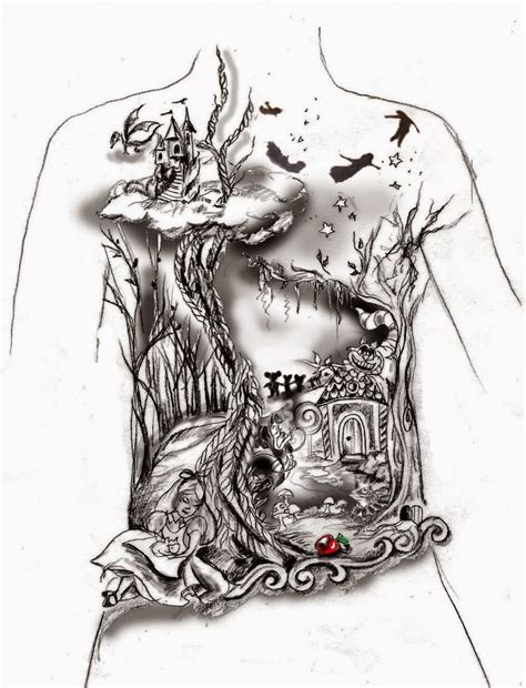 Veggiemuse Art And Design Blog Custom Back Fairy Tale Tattoo Design