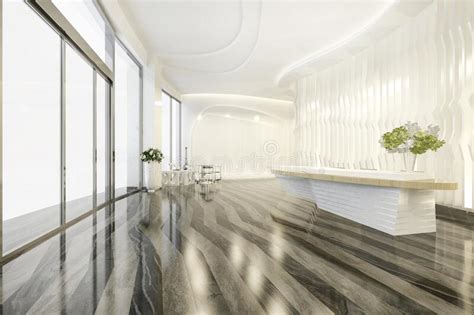 3d Rendering Modern Luxury Hotel And Office Reception And Lounge Hall
