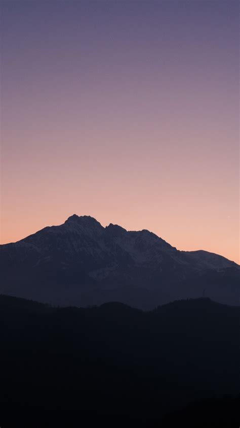 Download Wallpaper 750x1334 Sunset Mountains Dusk Silhouette Iphone