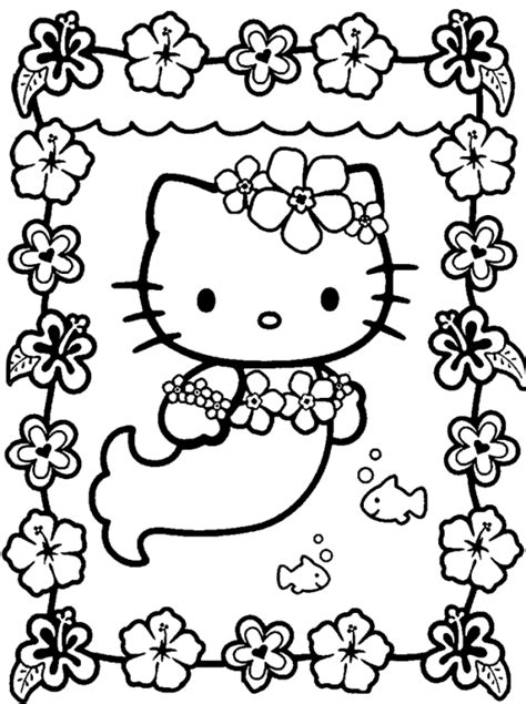 Hello Kity Coloring Pages Learny Kids