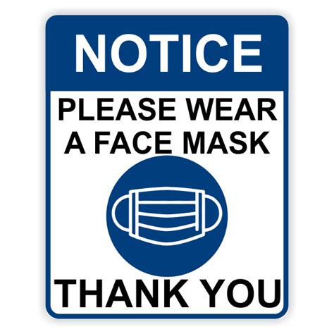 Notice Please Wear A Mask Sign Custom Signs