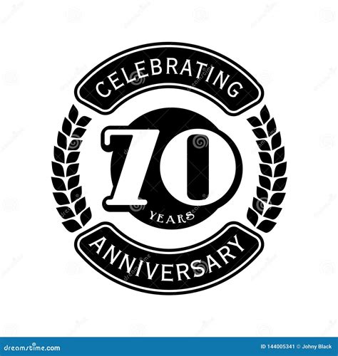 70 Years Celebrating Anniversary Design Template 70th Logo Vector And