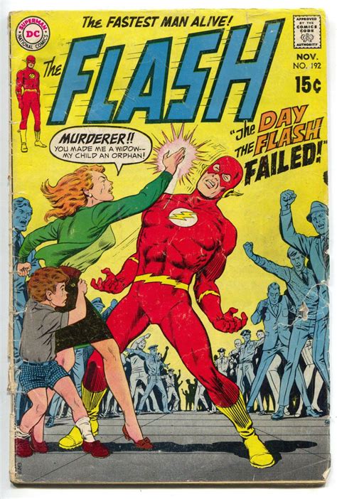 Flash 192 1st Series Dc 1969 Gd Face Off Cover Superman Batman Sesame