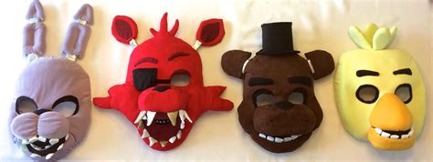 Five Nights At Freddys Fnaf Masks Bonnie Foxy Freddy And Chica
