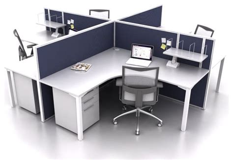 Smart50 4 Person Corner And Workstation Modern Desks And Hutches