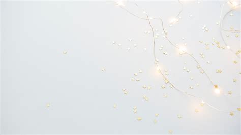 Lights Fairy Light White And Gold 4k Hd Wallpaper