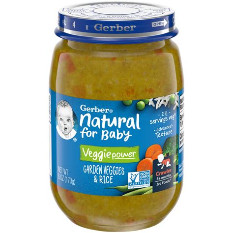 Gerber 3rd Foods Natural For Baby Veggie Power Baby Food Garden