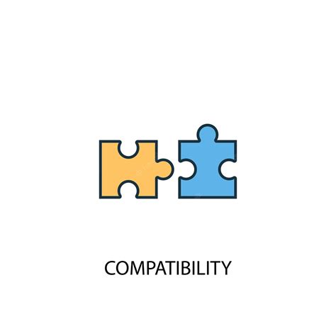 Premium Vector Compatibility Concept 2 Colored Line Icon Simple