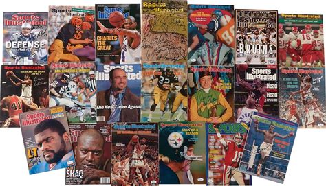 Fine Signed Sports Illustrated Magazine Collection 40 Psa