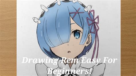 How To Draw Anime Easy Without Sketch Drawing Rem Re Zero Youtube