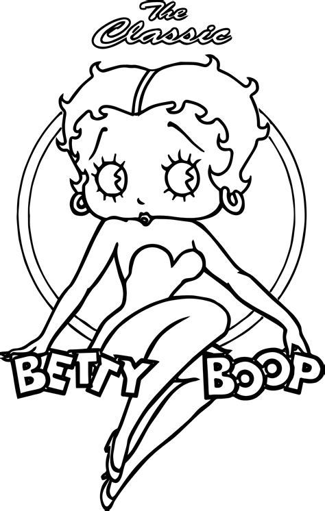 Betty Boop Circle Coloring Page Betty Boop Art