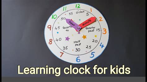 Diy Learning Clock Teach Child To Read Time In An Easy Way Youtube